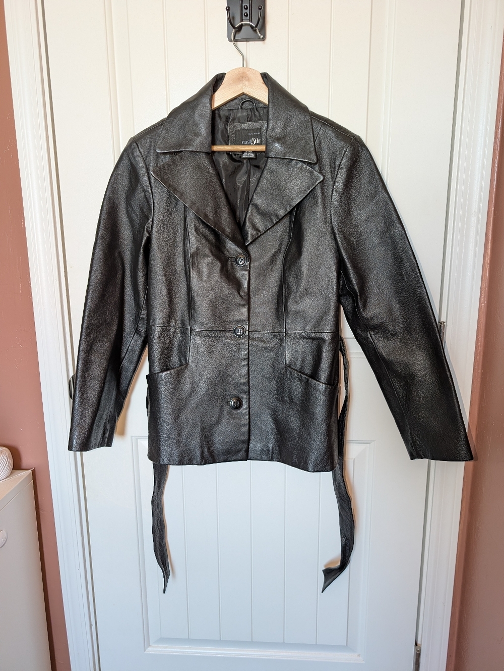 Y2K East 5th Leather Jacket Women’s Large Black